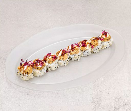 Запеченный ролл с угрем и яблоком