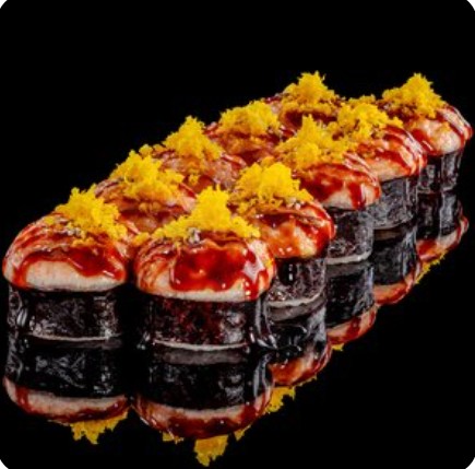 Запеченный ролл с креветкой