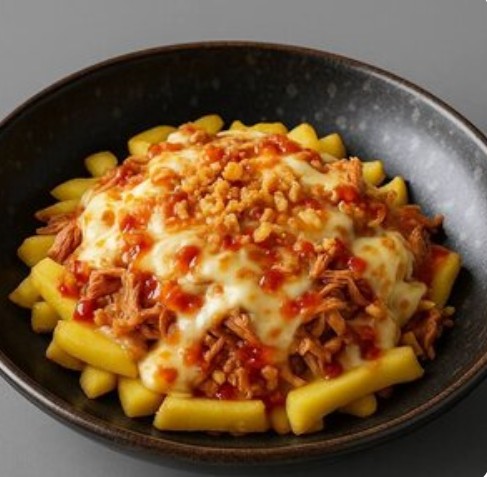 Супер Чиз Фри с рваной свининой