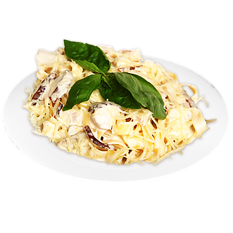 Пенне с курицей и шампиньонами