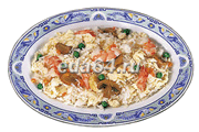 Жареный рис с креветками