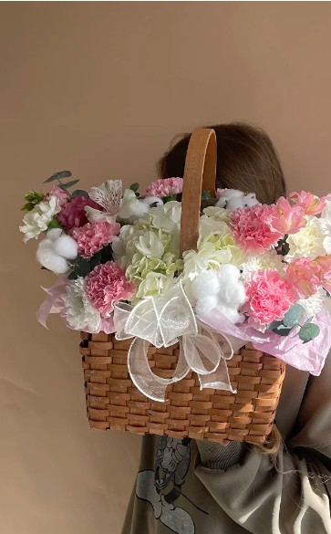 Композиция В Плетеной Корзине