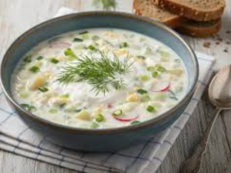 Окрошка классическая с цыпленком