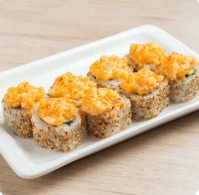 Запеченный ролл с курицей