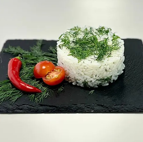 Рис отварной с зеленью